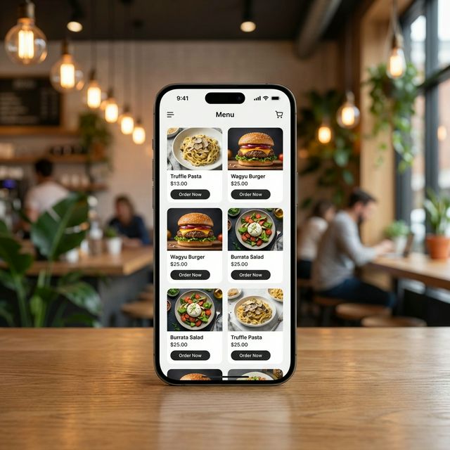 Restaurant food AI enhancement